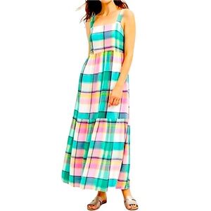 Loft Tiered Pocket Maxi Strappy Sun Dress